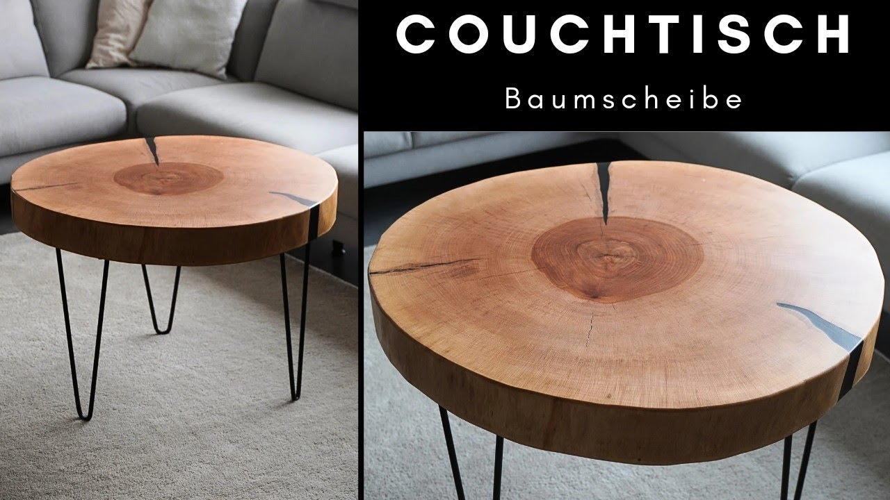Epoxid Couchtisch aus Baumscheibe selber bauen/DIY Epoxy Coffee Table/ Couchtisch selber machen