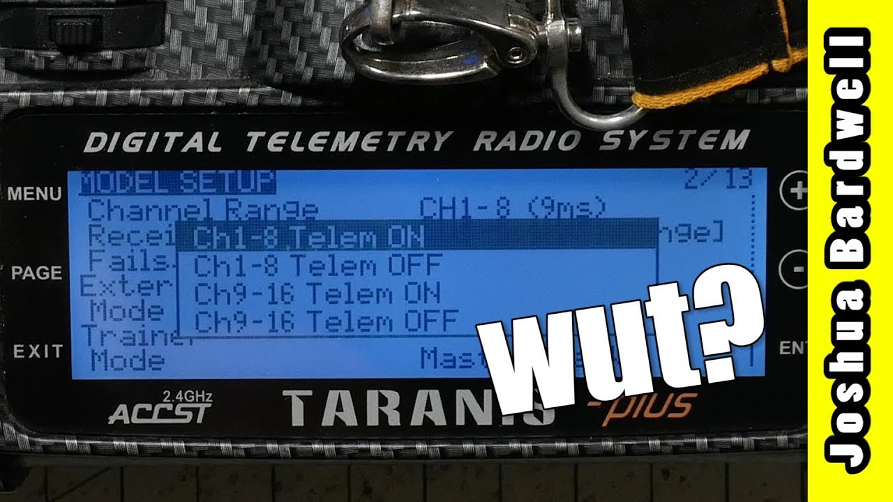 FrSky Bind Telemetry ON/OFF Channel 1-8 9-16 WHAT DOES IT MEAN