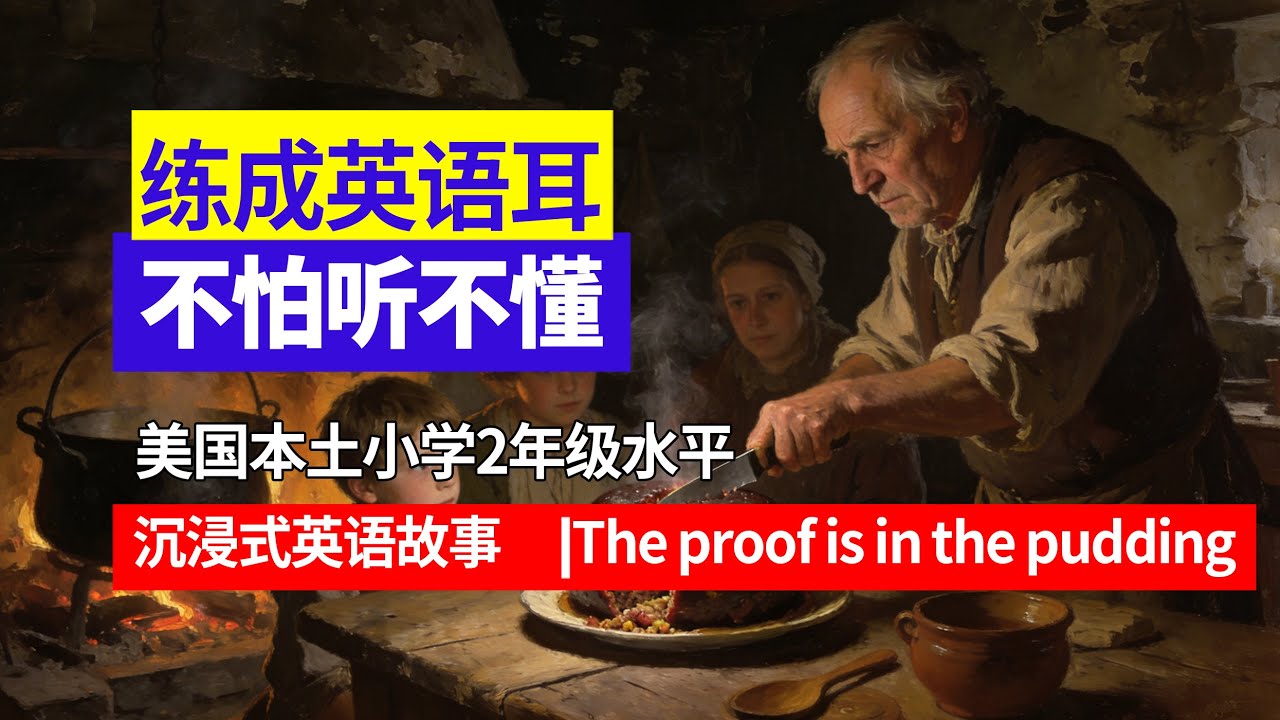 美国小学2年级水平｜沉浸式跟读｜用母语法自然形成英语耳｜从适合你的难度开始 大量反复听｜The proof is in the pudding#英语口语 #英语听力 #日常英语 #母语学习法 #英语