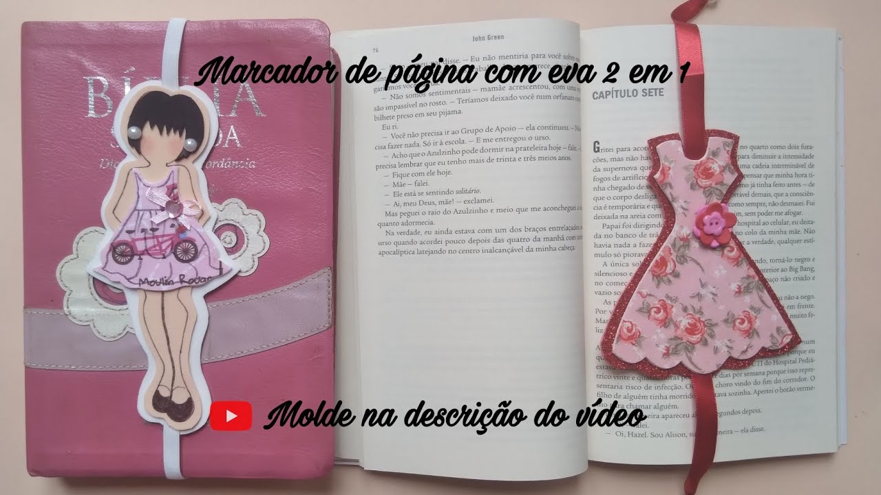 2 Idéias de LEMBRANCINHA DIA DAS MÃES com eva-(marcador de página 2em 1)