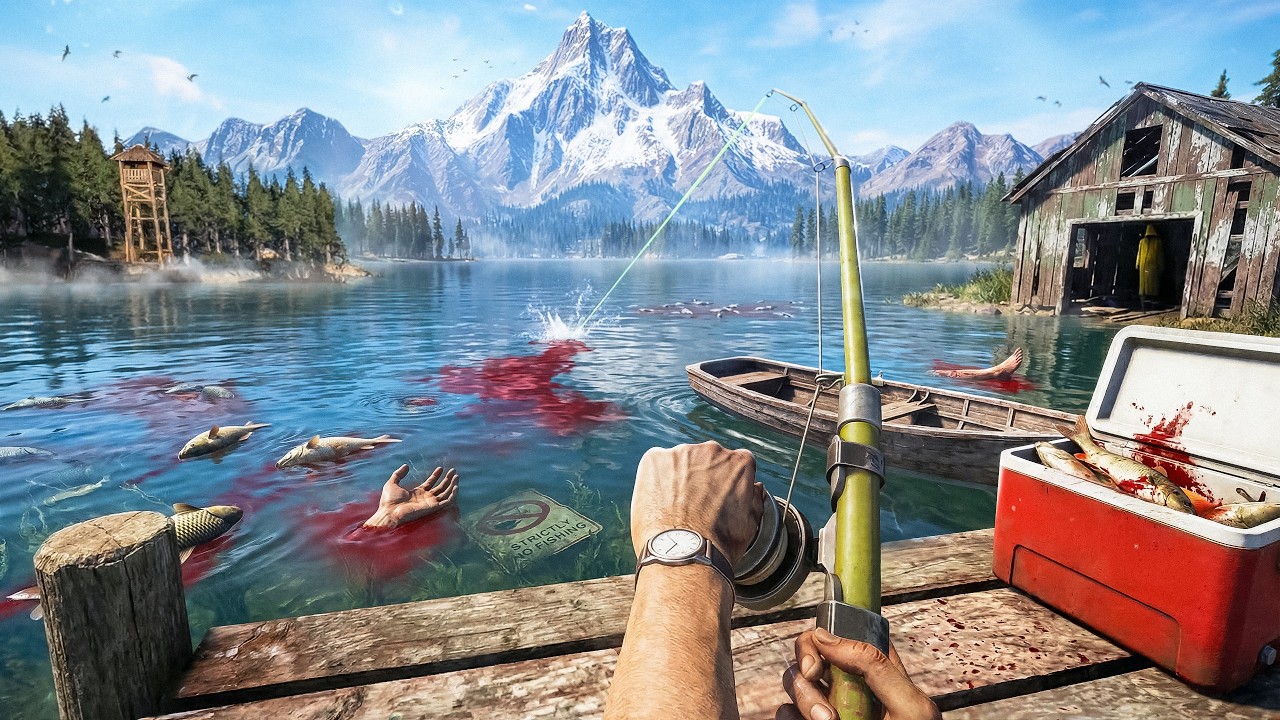A cozy lake fishing horror..