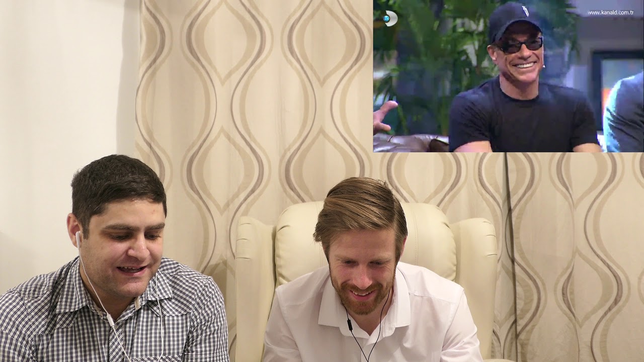 Alex and Stefan react to Beyaz Show with guest Jean Claude Van Damme! Funny! English and Turkish!