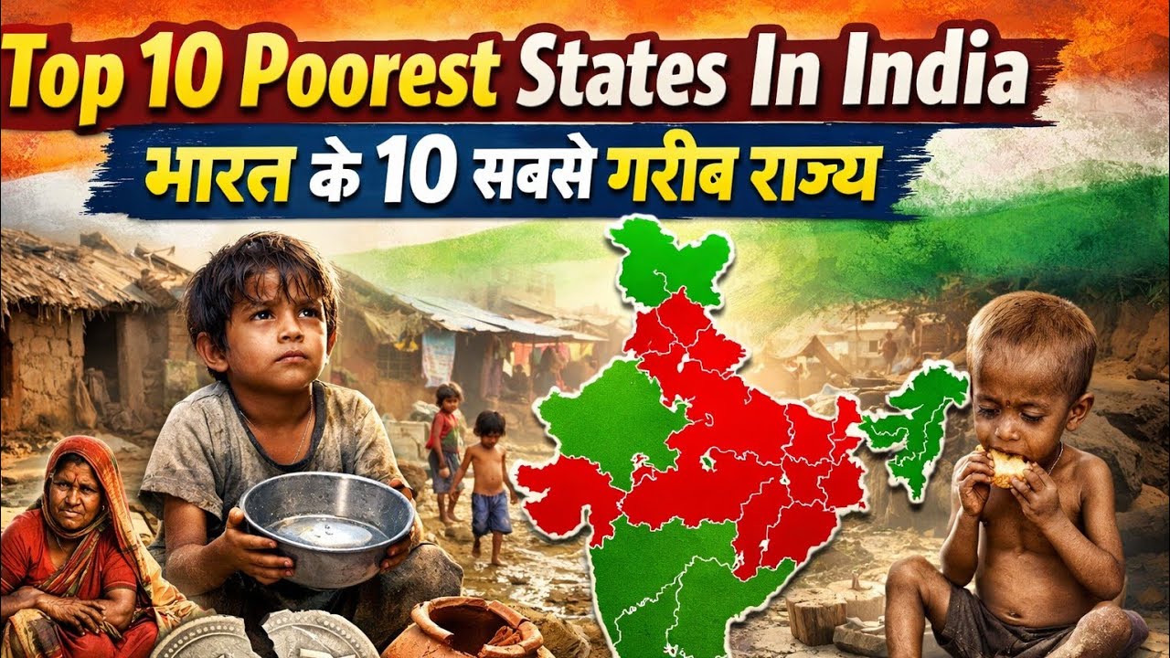 Top 10 Poorest States In India|भारत के 10 सबसे गरीब राज्य|
