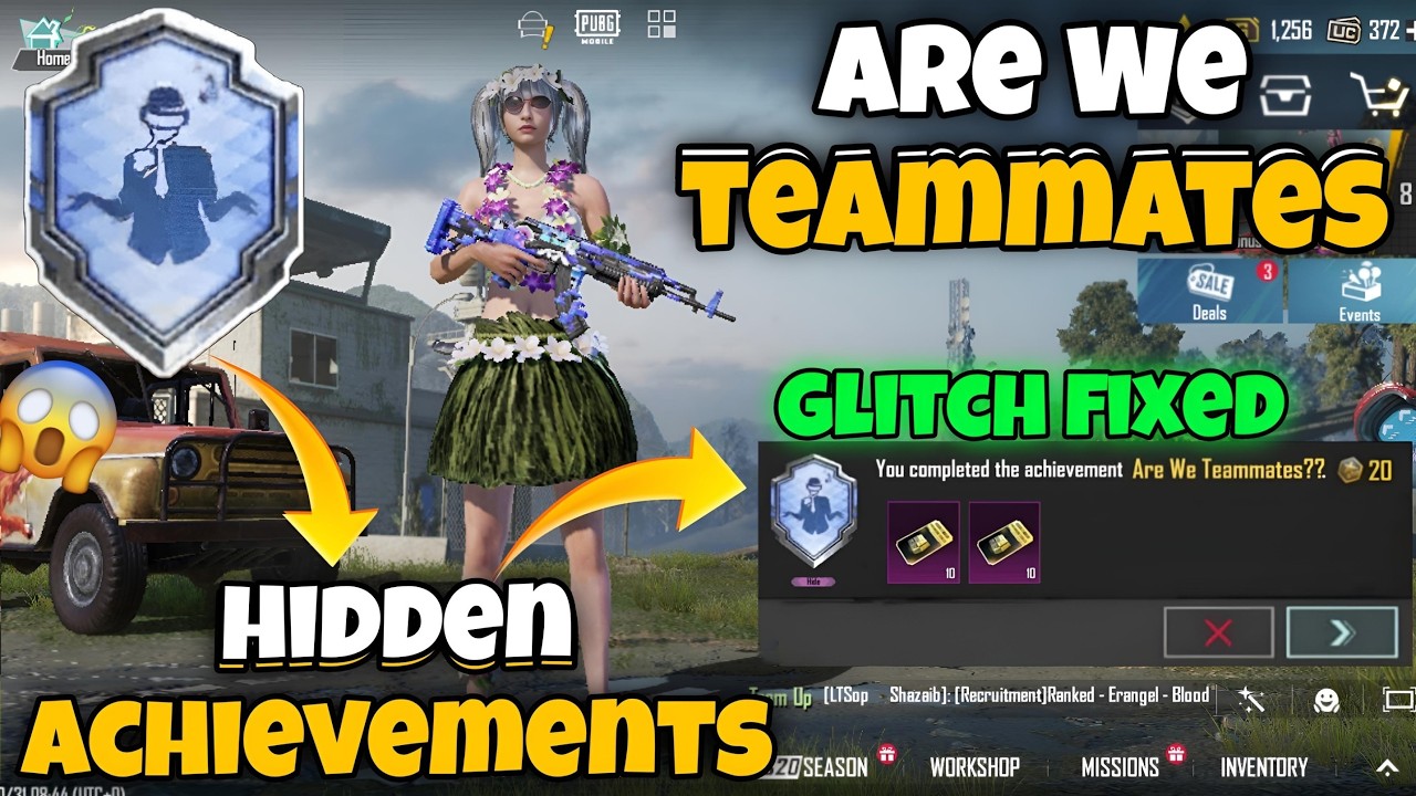 Easiest Way To Complete Are We Teammates | hidden Achievement | Glitch Fixed in Pubg Bgmi