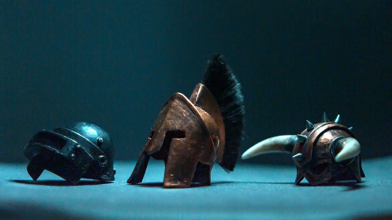 Miniature helmets - made of copper caps - Spartan, PubG, Viking