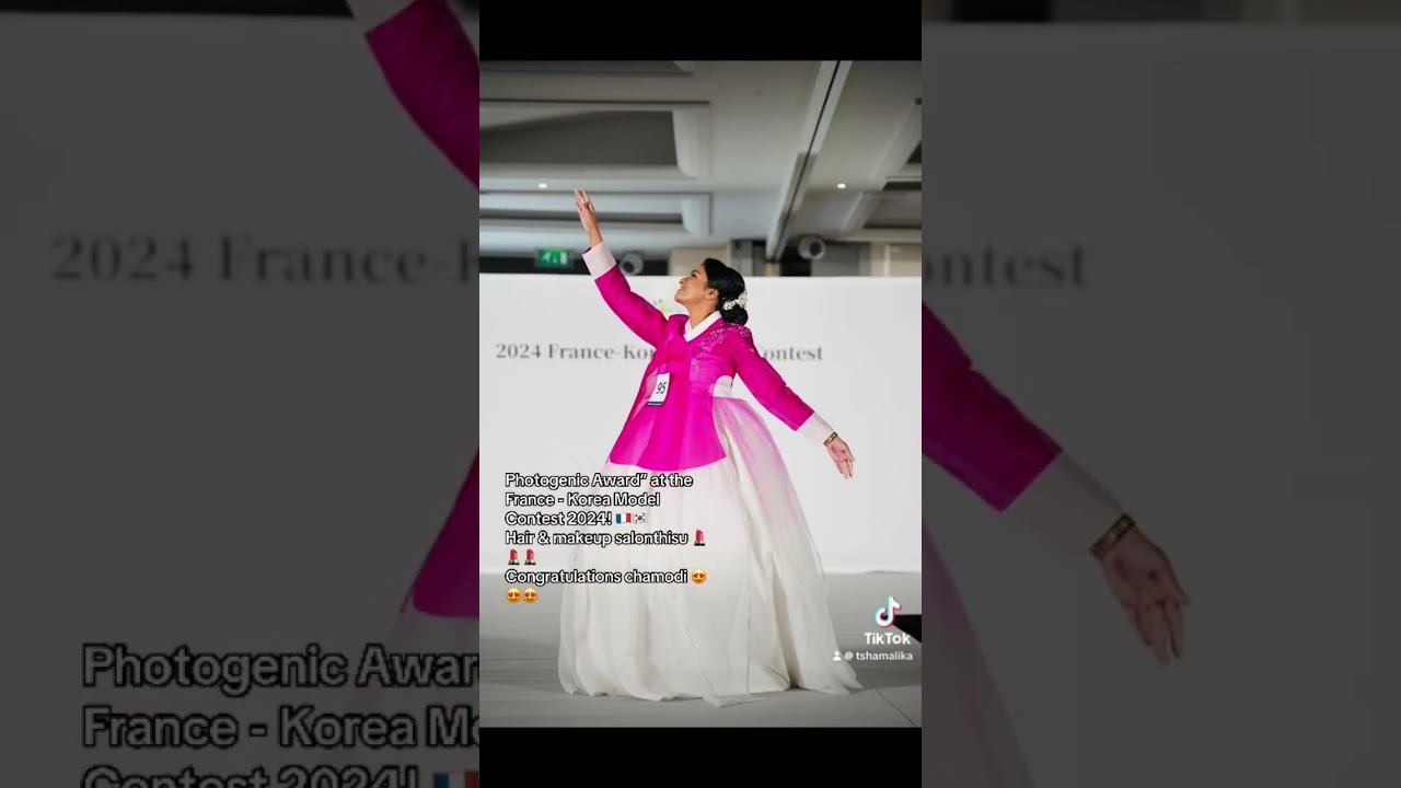 Photogenic Award&rdquo; at the France - Korea Model Contest 2024! 🇫🇷🇰🇷Hair & makeup salonthisu 💄💄