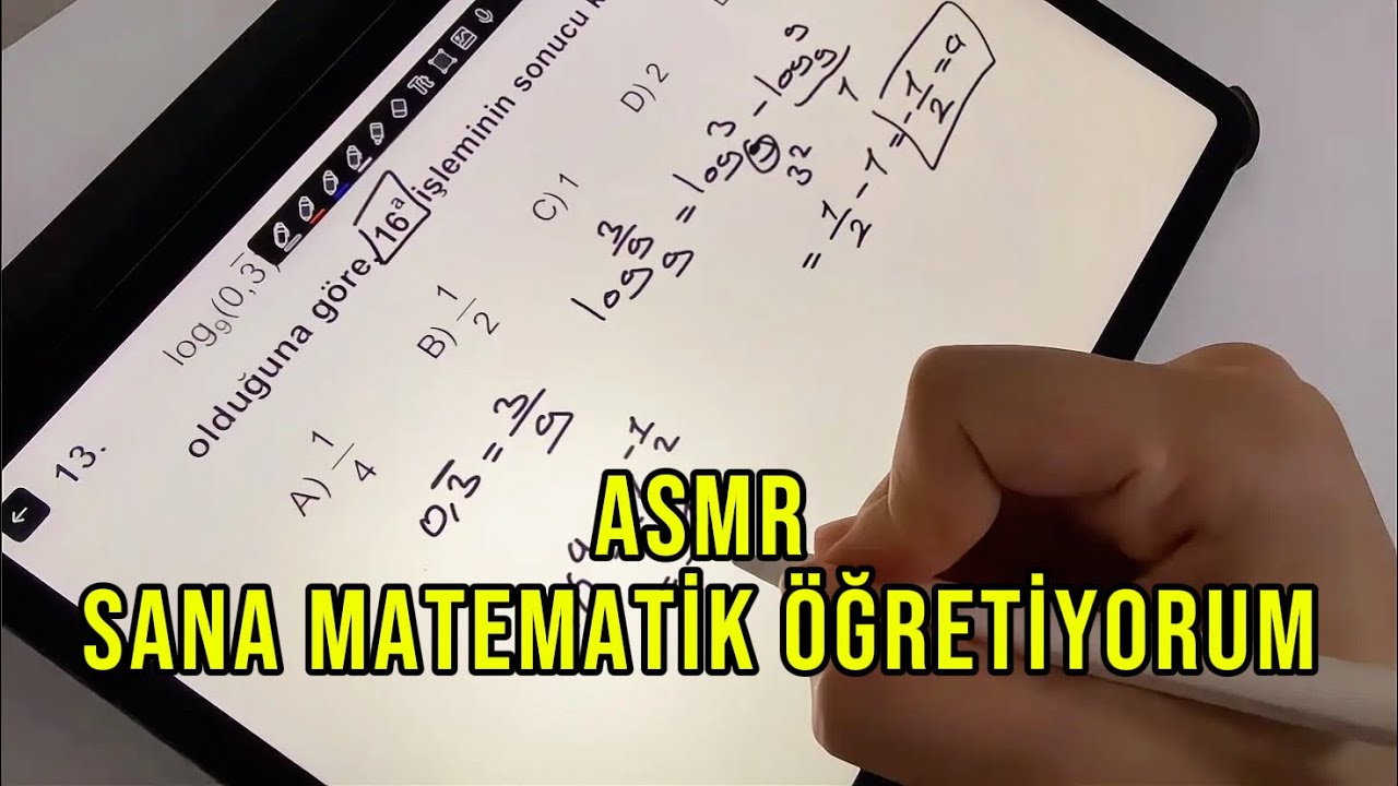 ASMR iPad | Sana Matematik Öğretiyorum | Logaritma | iPad yazma sesleri | Türkçe ASMR #asmr 
