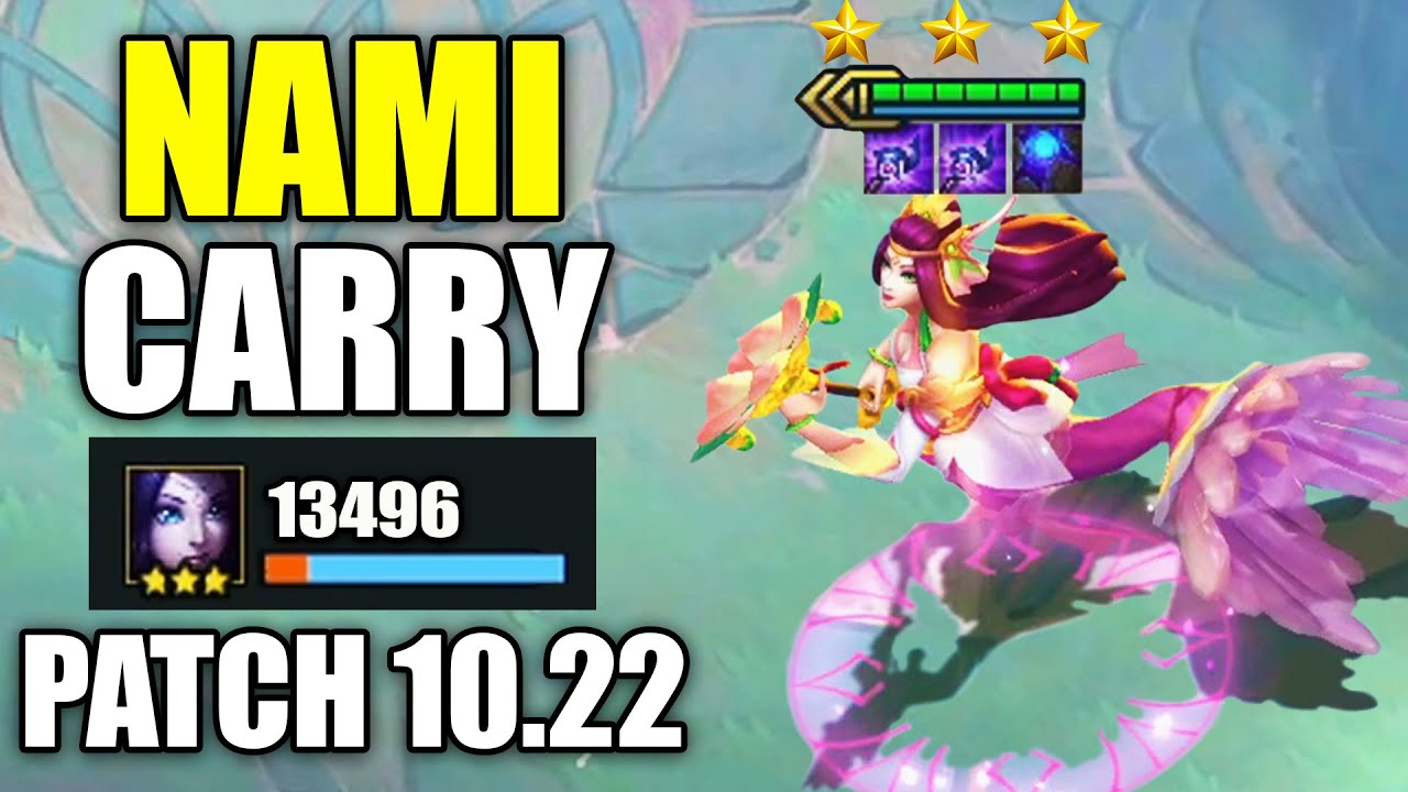 NAMI CARRY ⭐⭐⭐ Blue Buff double Luden Nami carry with 6 and 9 mage (Teamfight Tactics TFT Set 4)