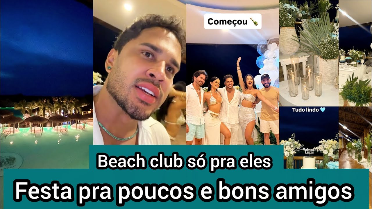 Lucas Guimarães fecha Beach club em Jeri pra comemorar seu aniversário de 32 anos com poucos amigos