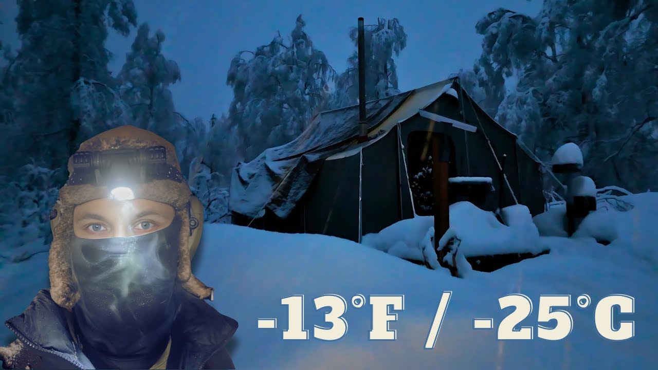 Sub Zero Temps in a Tent Off Grid in Alaska〈EP18〉Trail Clearing & Tiny Cabin Insulation