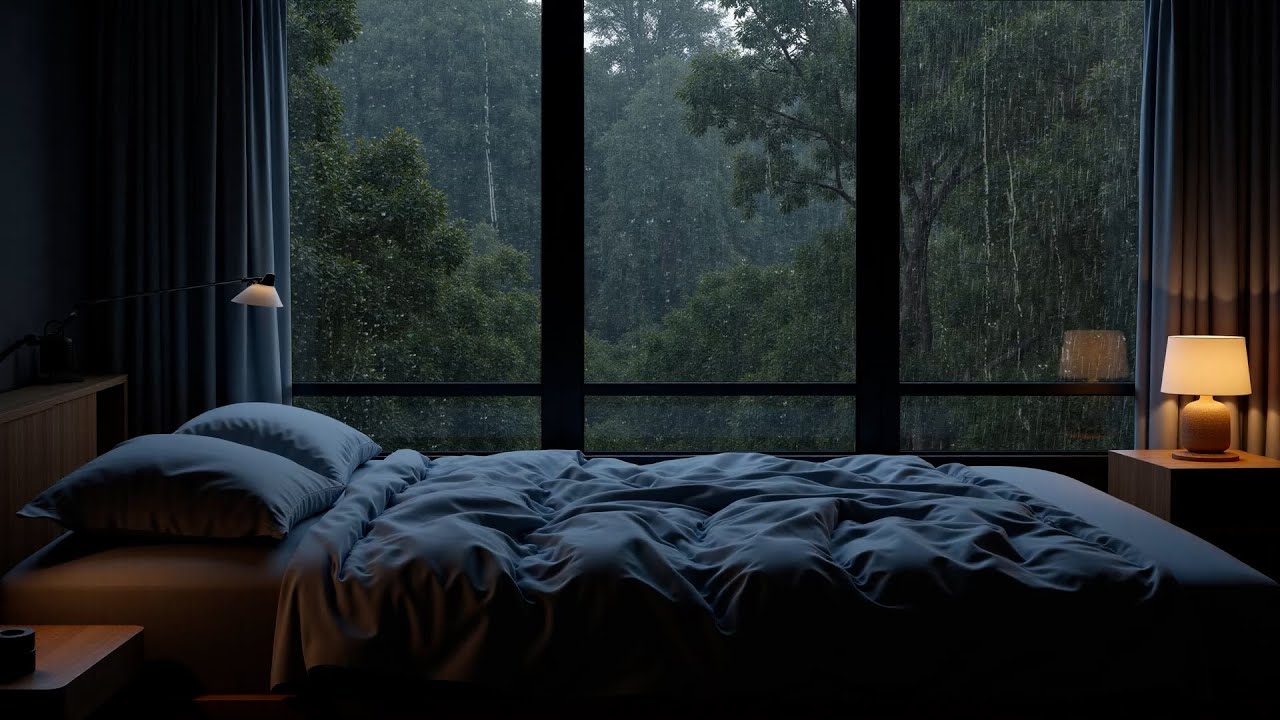 Endormez-vous instantanément en 10 minutes par une nuit pluvieuse – La musique apaisante de la pluie