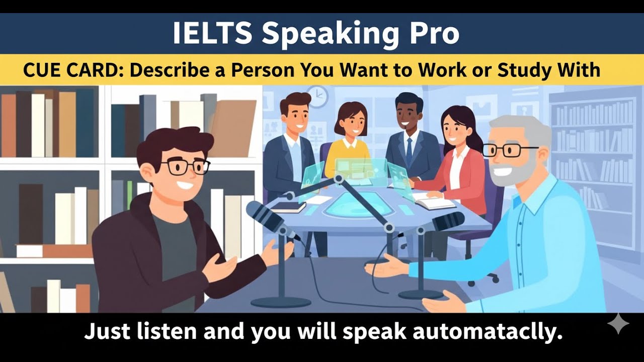 Band 9 IELTS Speaking | Describe a Person You Want to Work or Study With | Full Answer