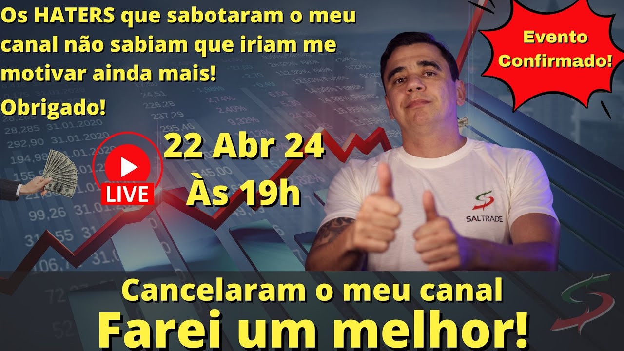 Live de Lançamento do Canal Novo! Bate-papo sobre a dinâmica do canal e farei a análise do Mercado.