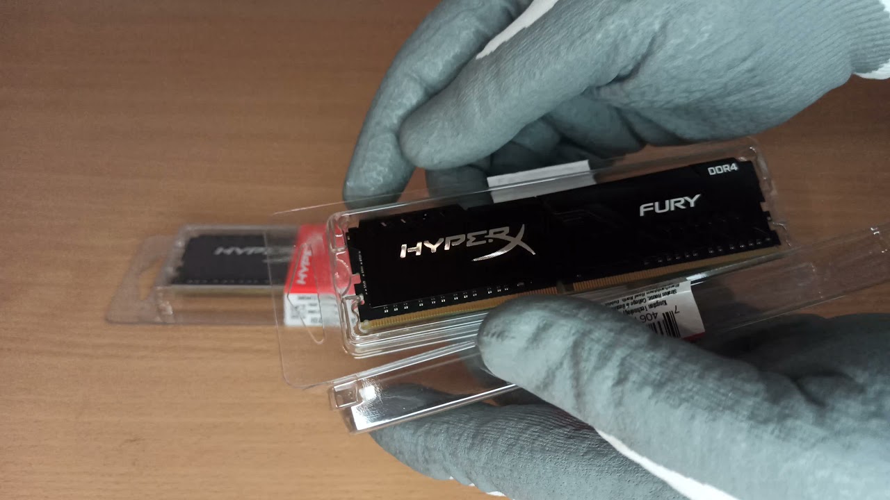 Распаковка оперативной памяти HyperX DDR4-3600 16GB PC4-28800 Fury Black (HX436C18FB4/16) из Rozetka