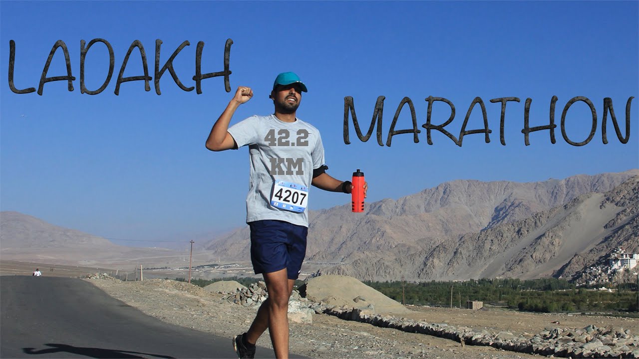 Ladakh Marathon (42.2km) || Running in Ladakh for Marathon