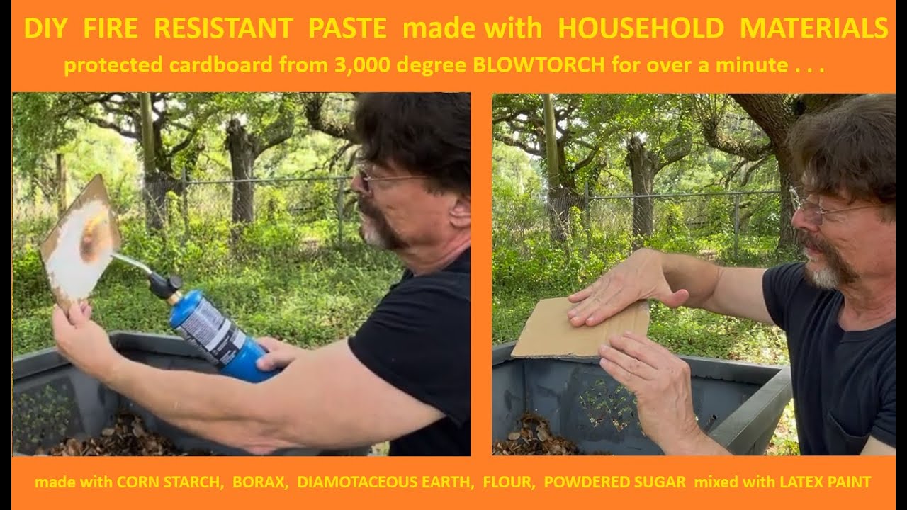 DIY Fire Retardant Material - Made with Household Materials
