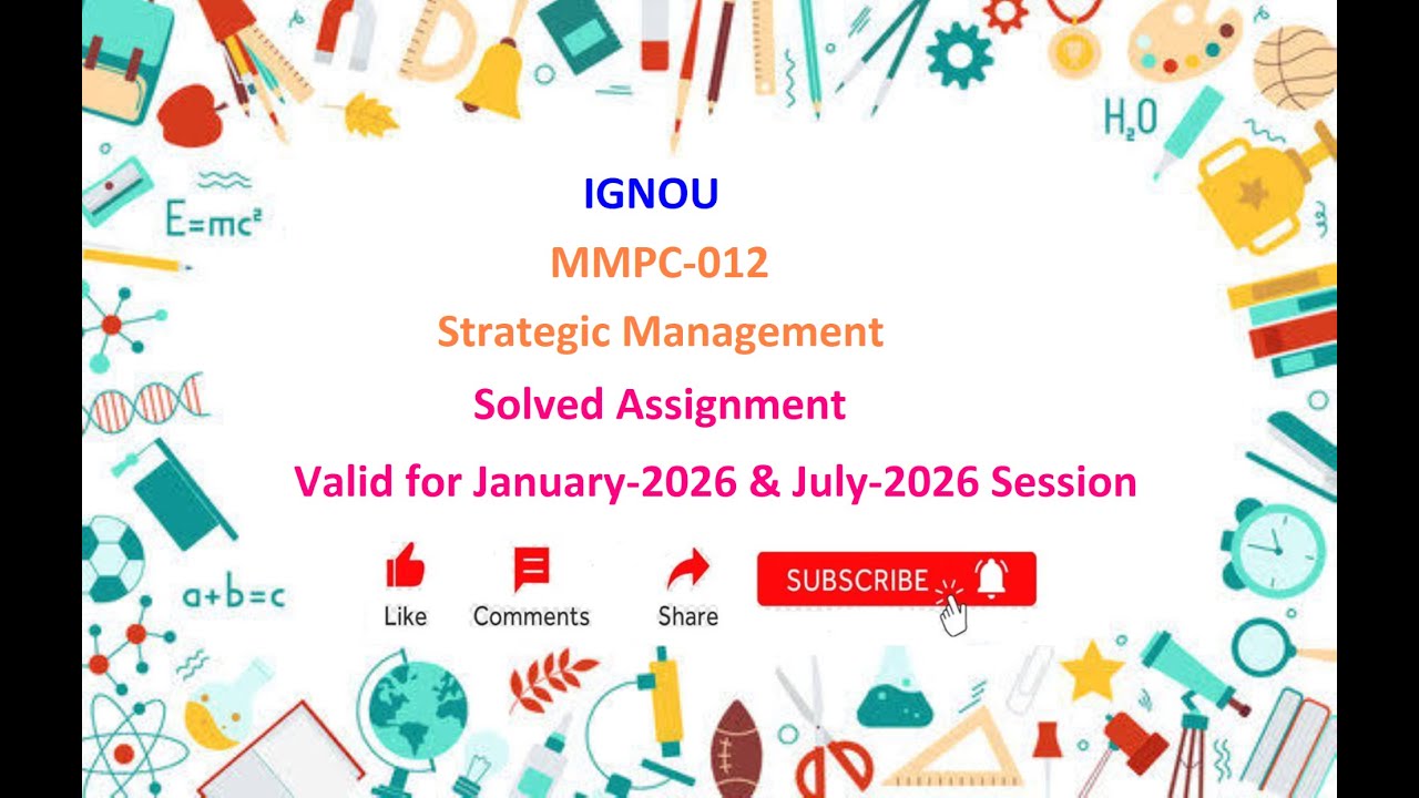 MMPC 012 SOLVED ASSIGNMENT | MMPC 012 IGNOU Solved Assignment Jan 2026 & July 2026 | IGNOU