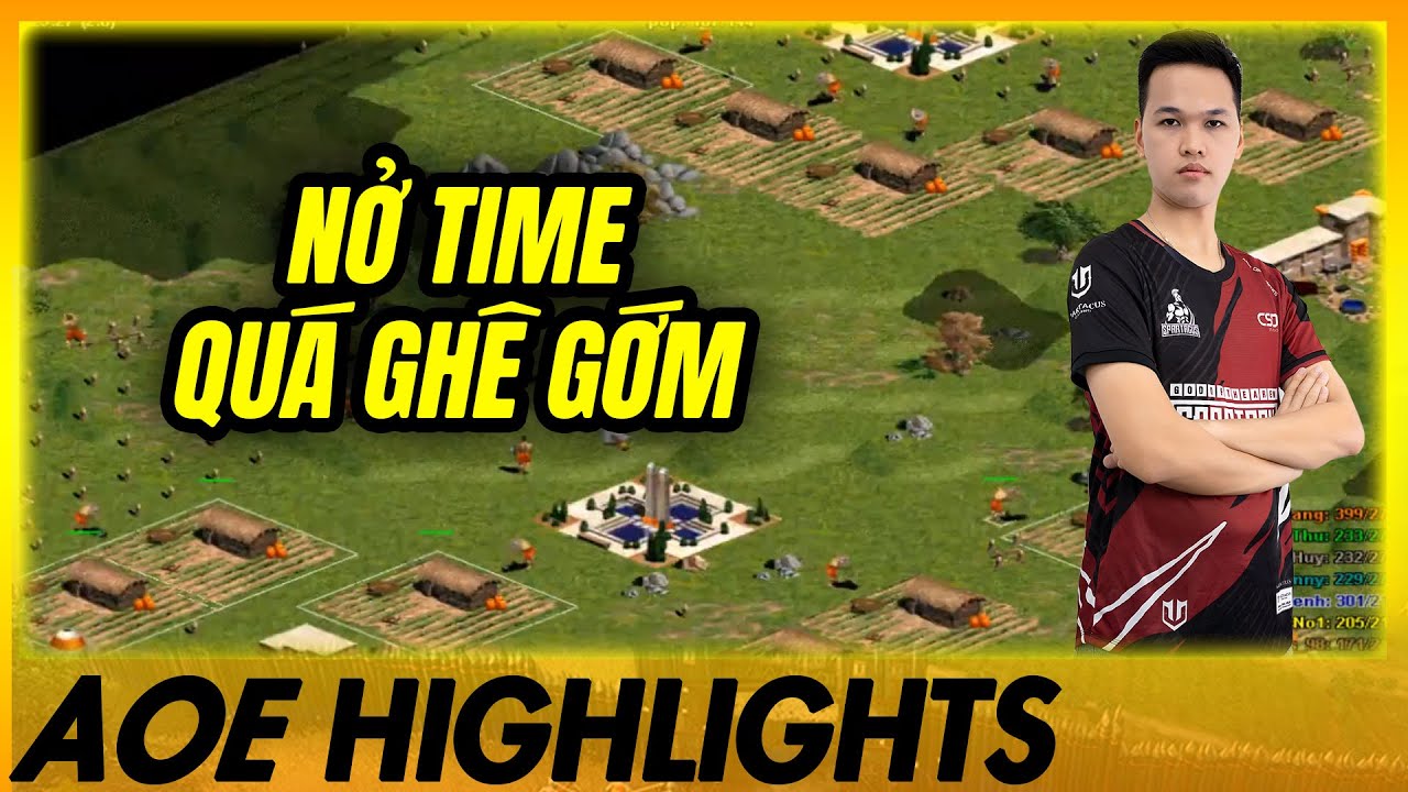 Nhìn Chim Sẻ Đi Nắng NỞ TIME BẬT 4 mà đối thủ chán luôn | AoE Highlights #aoe