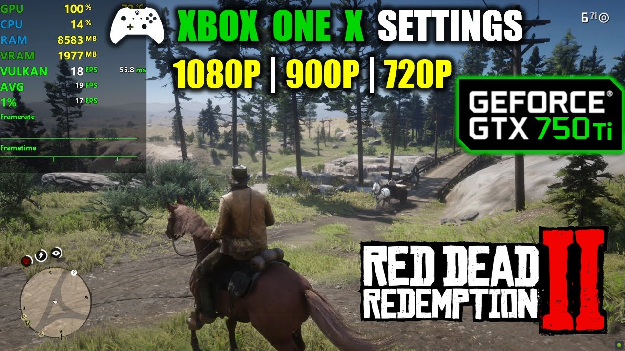 GTX 750 Ti | Red Dead Redemption 2 - Xbox One X settings - 1080p, 900p, 720p