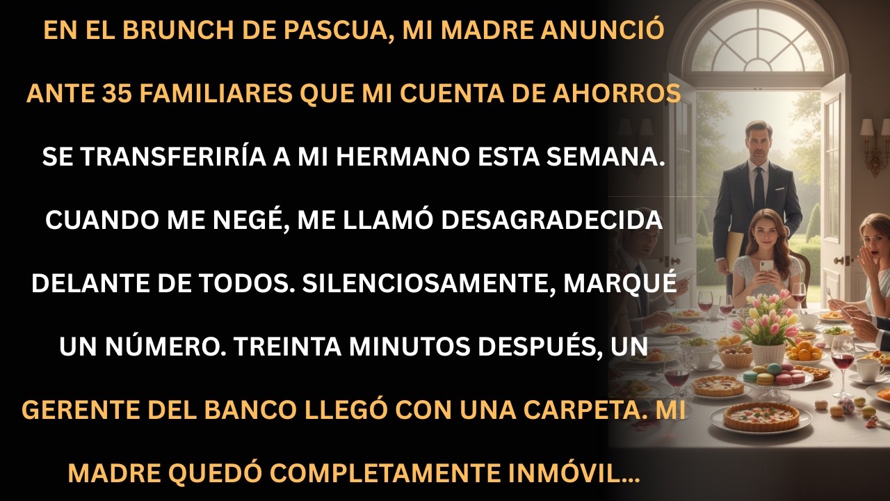 Mi madre quiso regalar mi cuenta de ahorros a mi hermano… y llamé al banco en secreto.