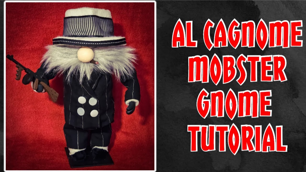 No sew standing mobster gnome from a pool noodle tutorial