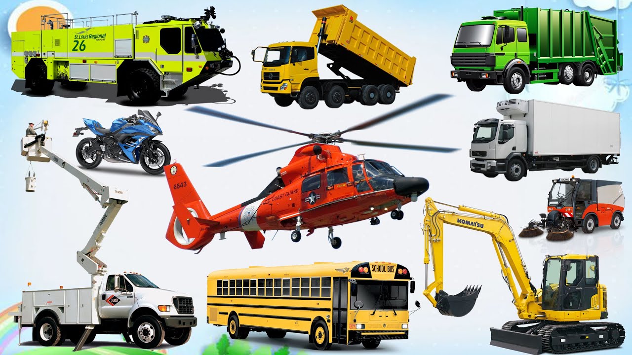 🚒 Đoán Tên Phương Tiện Giao Thông Chuyên Dụng P1 | Trò Chơi Giáo Dục Vui Nhộn Cho Bé 🚜