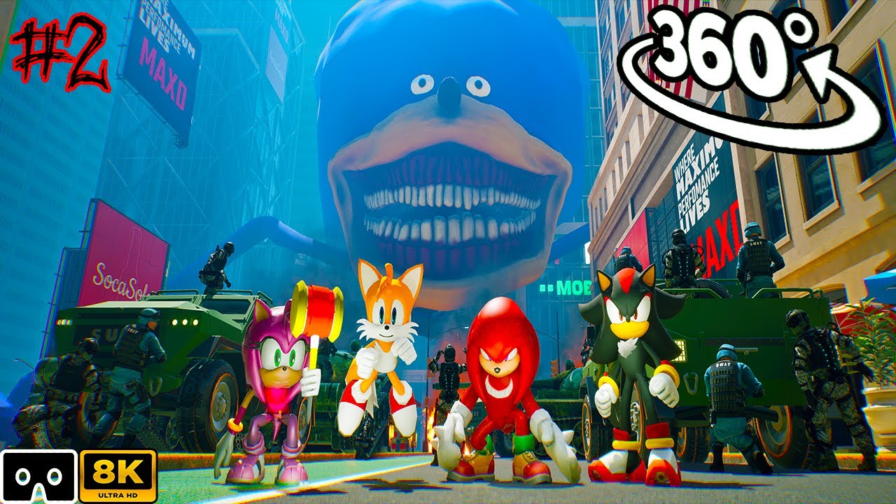 Sonic Tapes 360° против Наклза из прошлого | Sonic Retribution #2 | Scary VR 360º 8K Animation Film