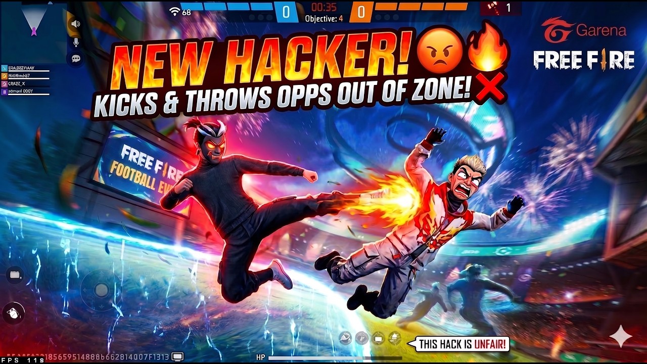 100% UNFAIR HACK! Kicking Players Out of Zone ❌ Free Fire #HeadshotHack #FreeFireMax #FFHacker