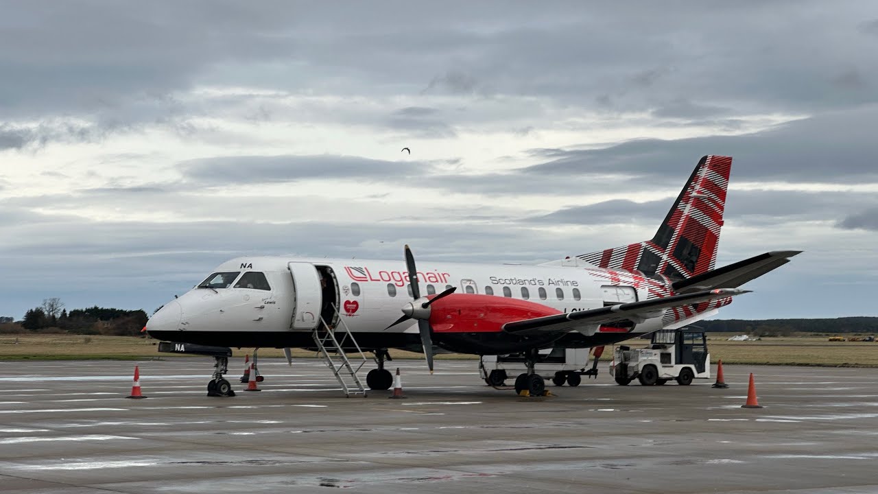 Last Passenger Saab 340 Loganair Flight Inverness Airport to Glasgow Airport G-LGNA 25/01/24