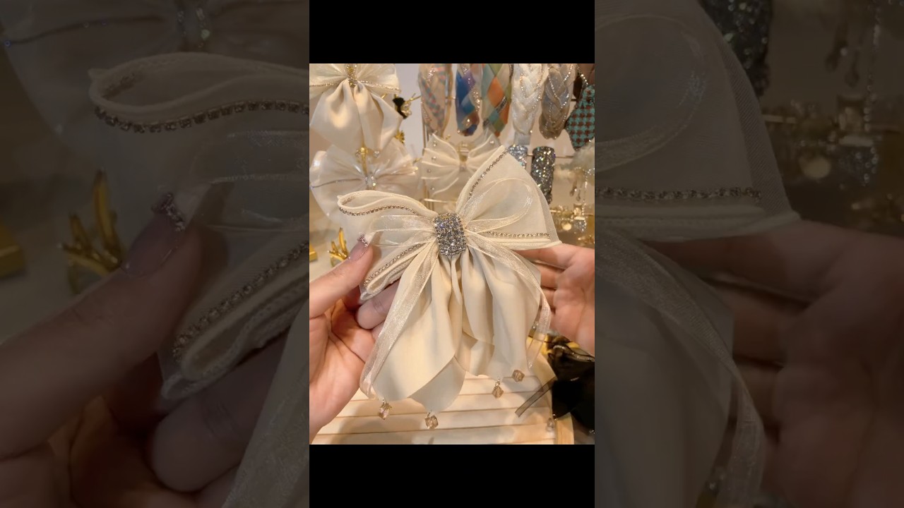 Bridesmaid Hairbow, shining hair bow, hair bow clip #hairbow #hairbowclip