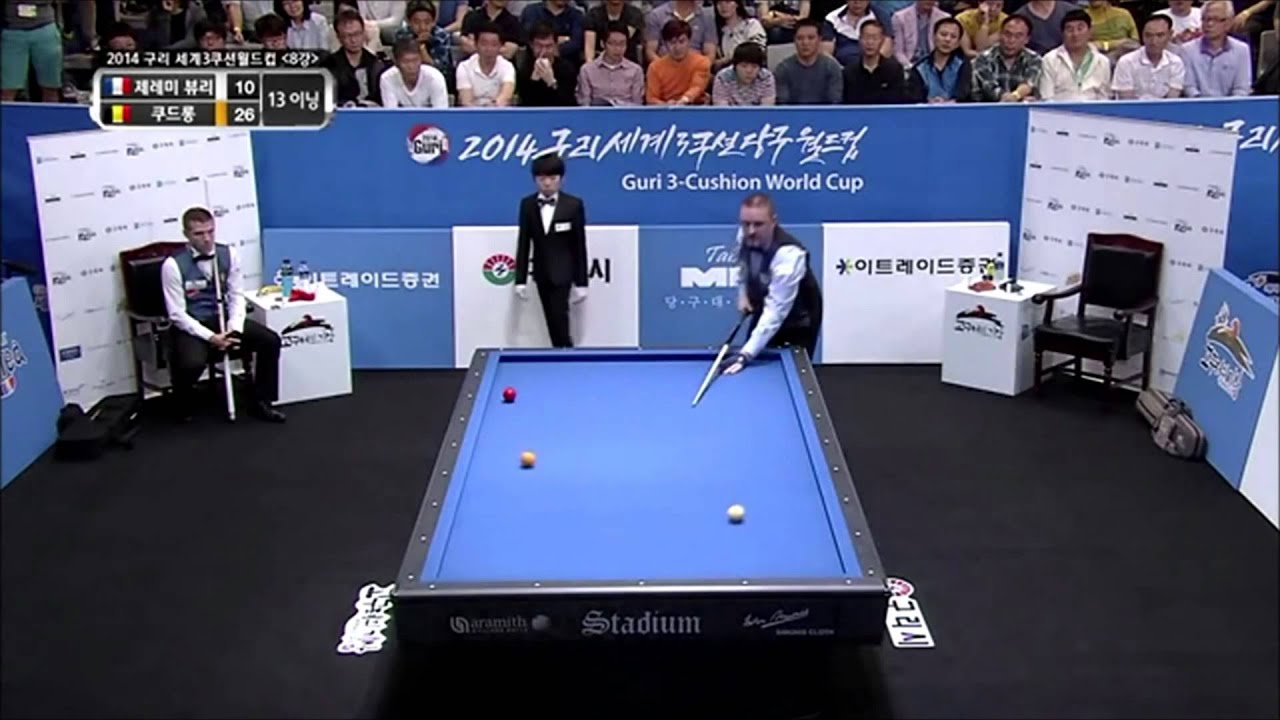 3쿠션 쿠드롱의 뒤돌리기 모음 두번째. Frederic Caudron out side angle shot(2)