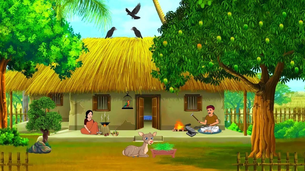 जंगल में दो बहनों का घर | Hindi Story | Hindi Kahaniya | Moral Stories | cartoon story |