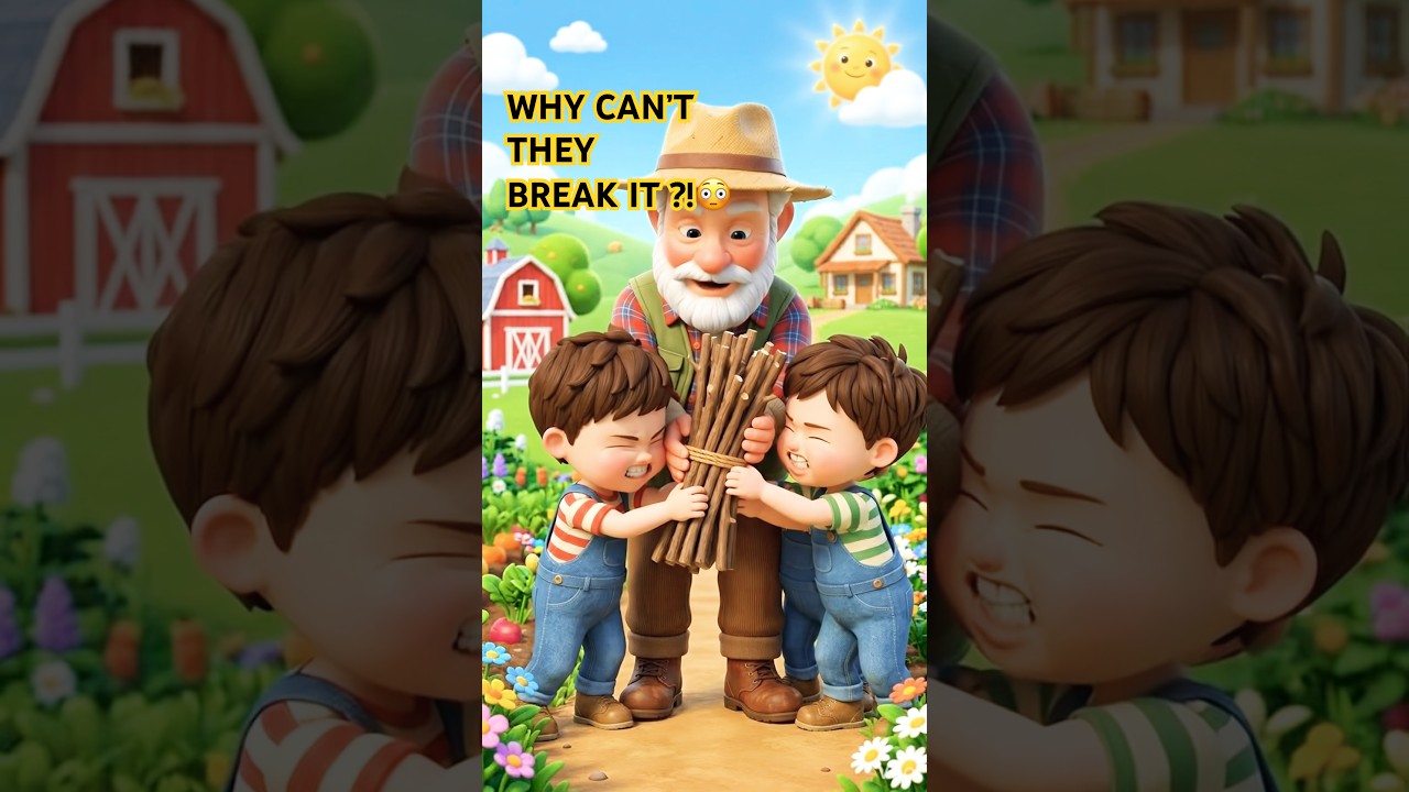 The Old Man Had Three Sons🥸😇Union Is Strength #moralstory #preschoollearning#shorts
