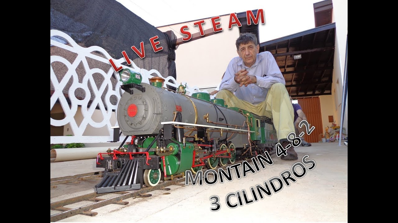 Locomotiva série 800 de 3 cilindros - LIve Steam (three cylinder live steam locomotive)