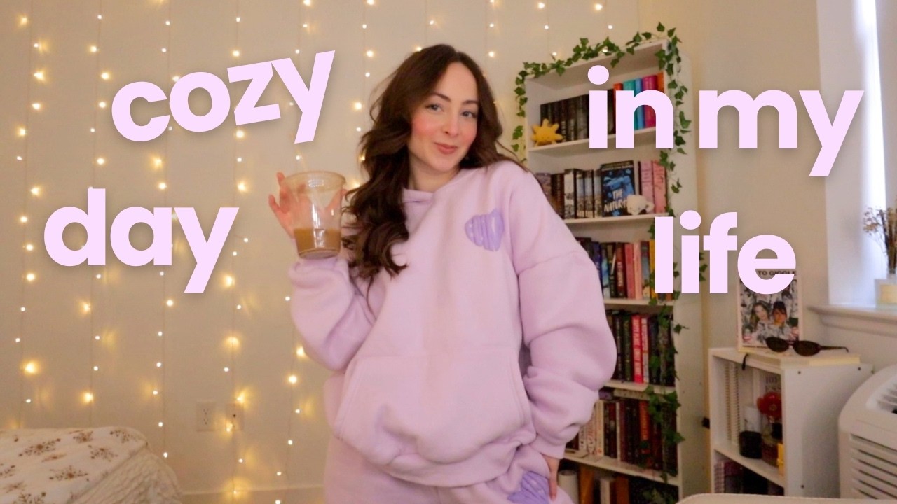 COZY DAY IN MY LIFE | monthly favorites (makeup, skincare, songs, tv) cleaning, reading & room tour
