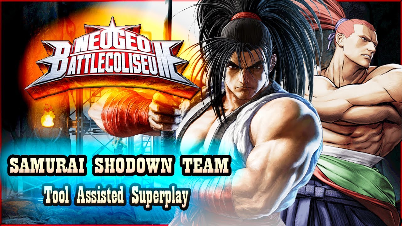 【TAS】NEOGEO BATTLE COLISEUM - SAMURAI SHODOWN TEAM (HAOHMARU & GENJURO)
