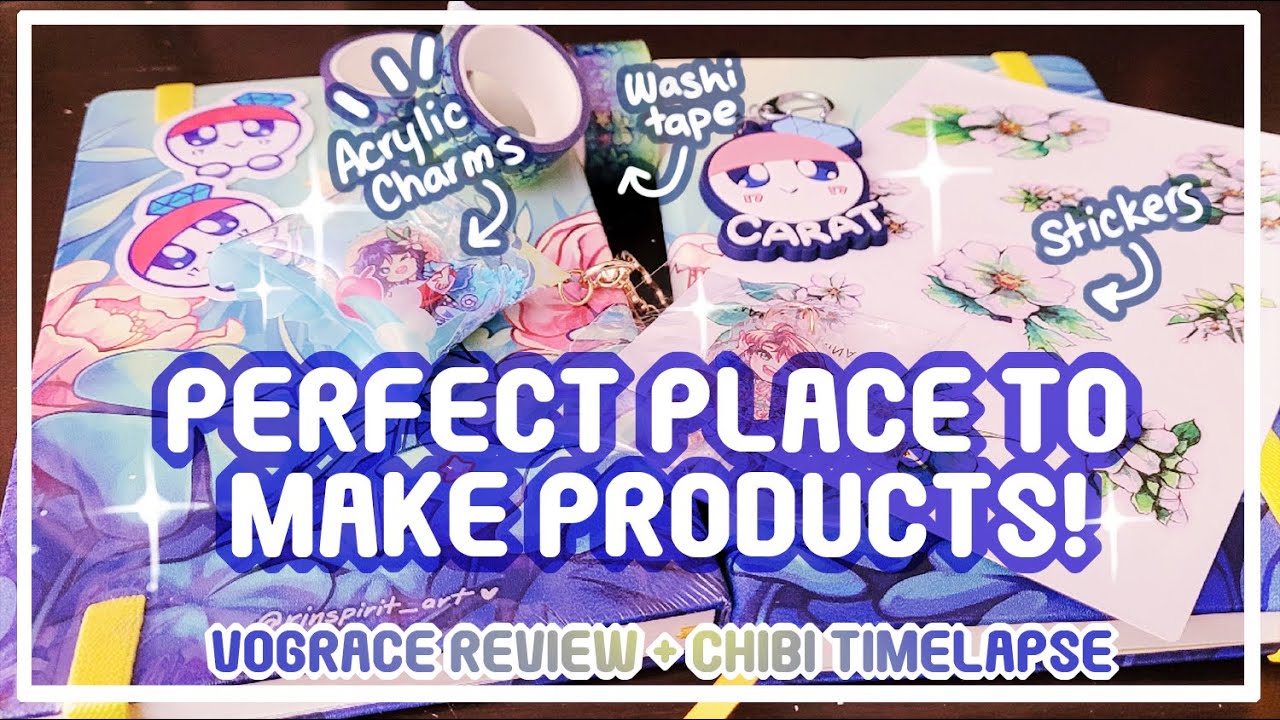 A Perfect Place to Make Products! |Vograce Review + Timelapse! | Acrylic Charms | Washi Tape etc