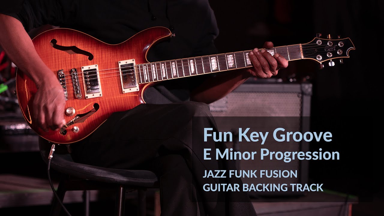 E minor - Fun Key Groove (Jazz Funk Fusion Guitar Backing Track)
