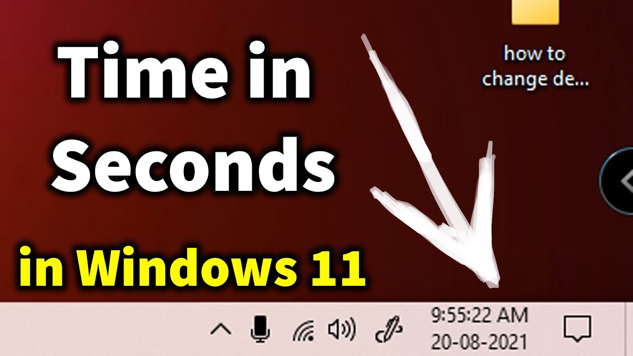 How to Show Time in Seconds in Windows 11 Taskbar