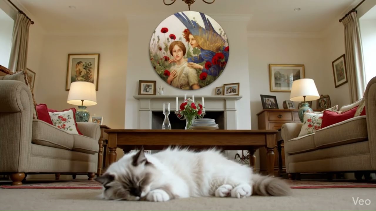 3 Hours Study With Me English Country Ambience | Sleeping Ragdoll Cat & Oil Painting 陪讀：英式鄉村風與療癒布偶貓