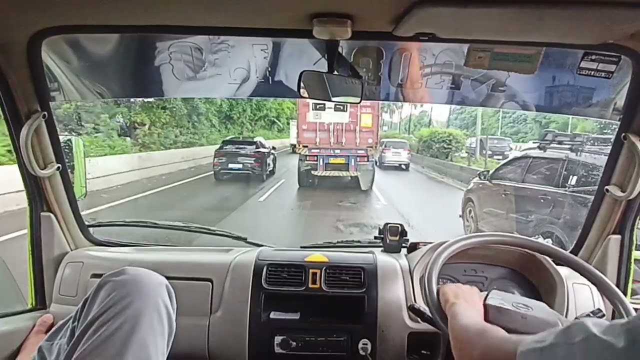 Part:003 ///🚛🚛🚚 Car Driving Hino Dutro Pagi Hari Di sambut Gerimis #viral @Kadalijo141 