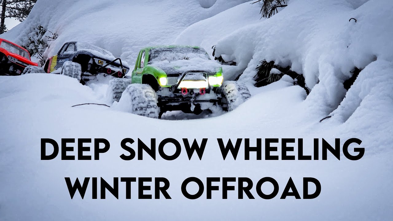Deep snow wheeling - Rc car Winter offroad