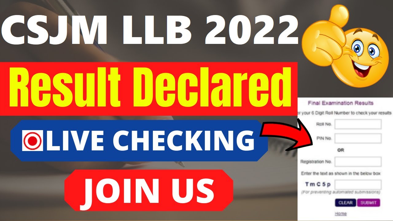 CSJM LLB 2022 Result (Declared) - Check & Download Kanpur University Results Here