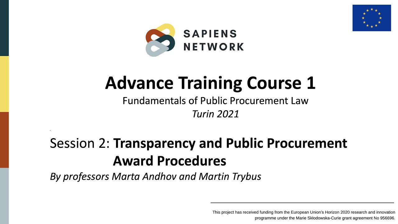 SAPIENS Network ATC1, Session 2: Transparency and Public Procurement Award Procedures