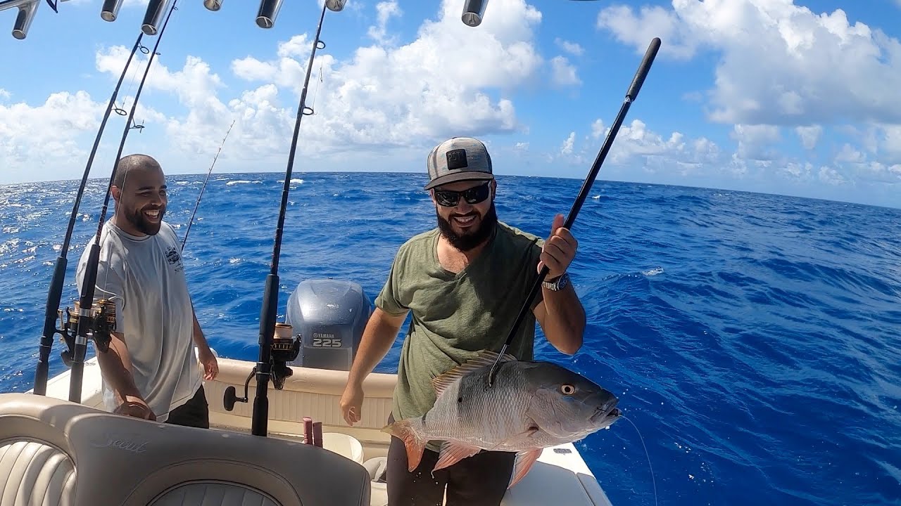 Jumbo Mutton Snapper Bottom Fishing Florida Keys Ocean Reef
