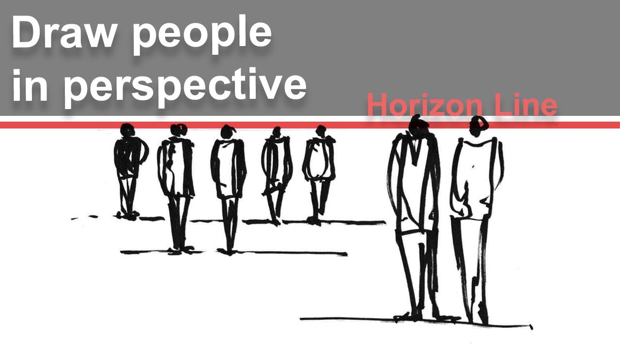 How to draw people in perspective. Quick and easy tips.