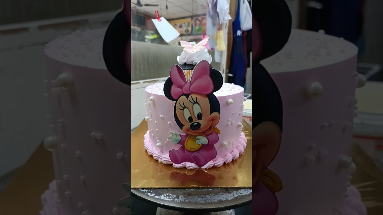 #1kg Mickey mouse cake simple design #shortsfeed #cakedecorating #shorts #shortvideo #birthdaycake