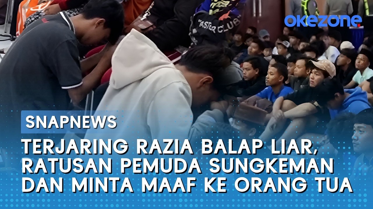 Terjaring Razia Balap Liar, Ratusan Pemuda Sungkeman dan Minta Maaf ke Orang Tua