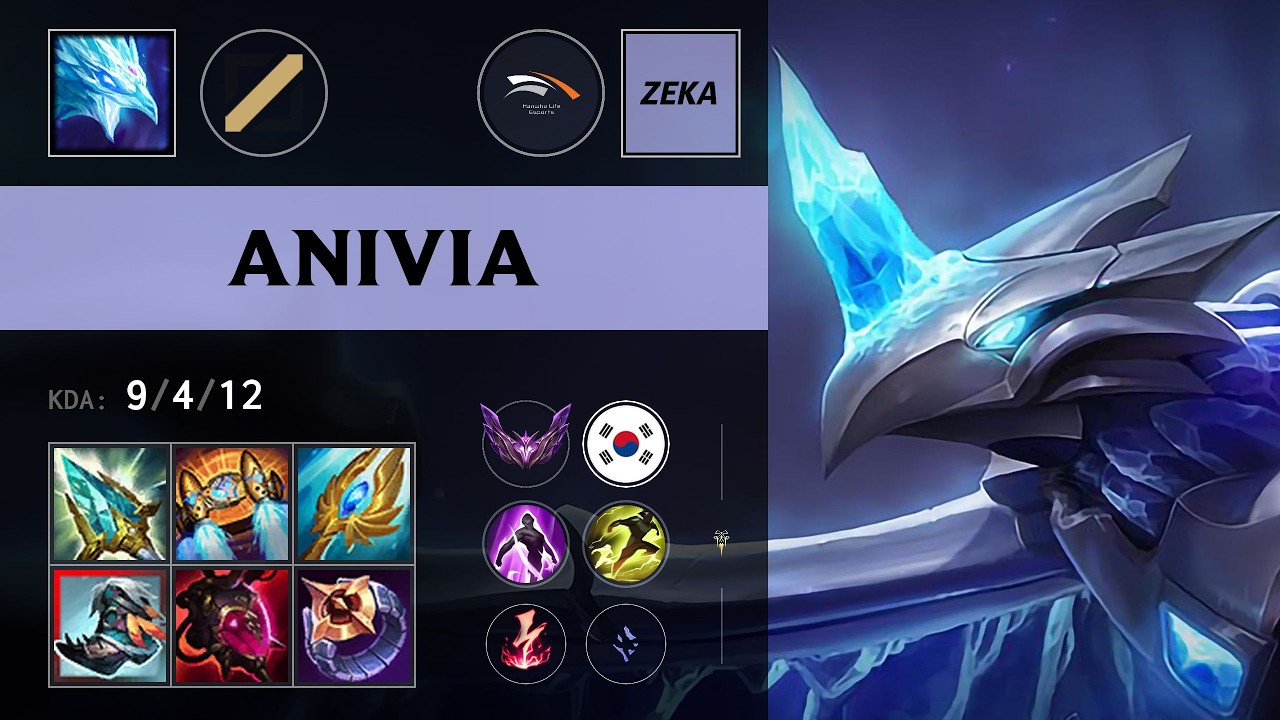 (HLE Zeka) Anivia Mid vs Ahri - KR Master Patch 26.11