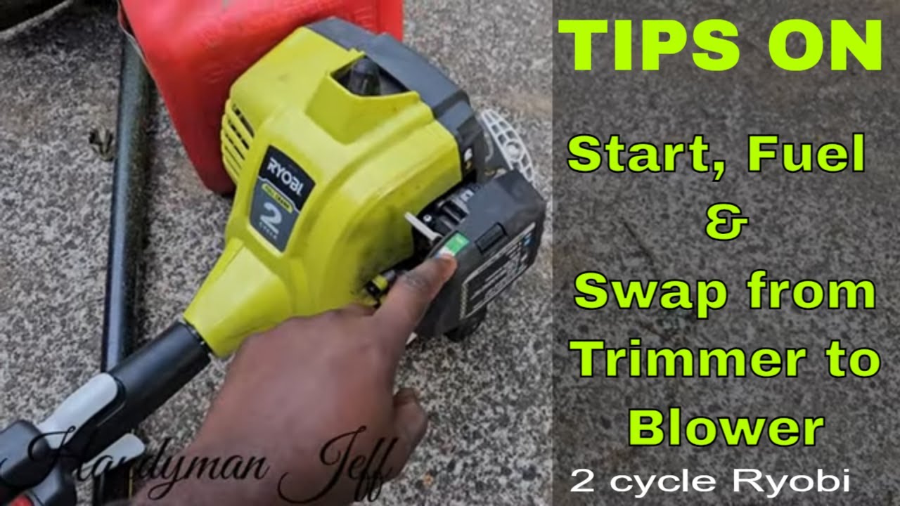 How To Fuel And Start Ryobi 2 Cycle Weed Eater/Blower Swap